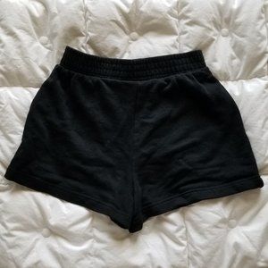 LIKE NEW ZARA plush shorts, black S